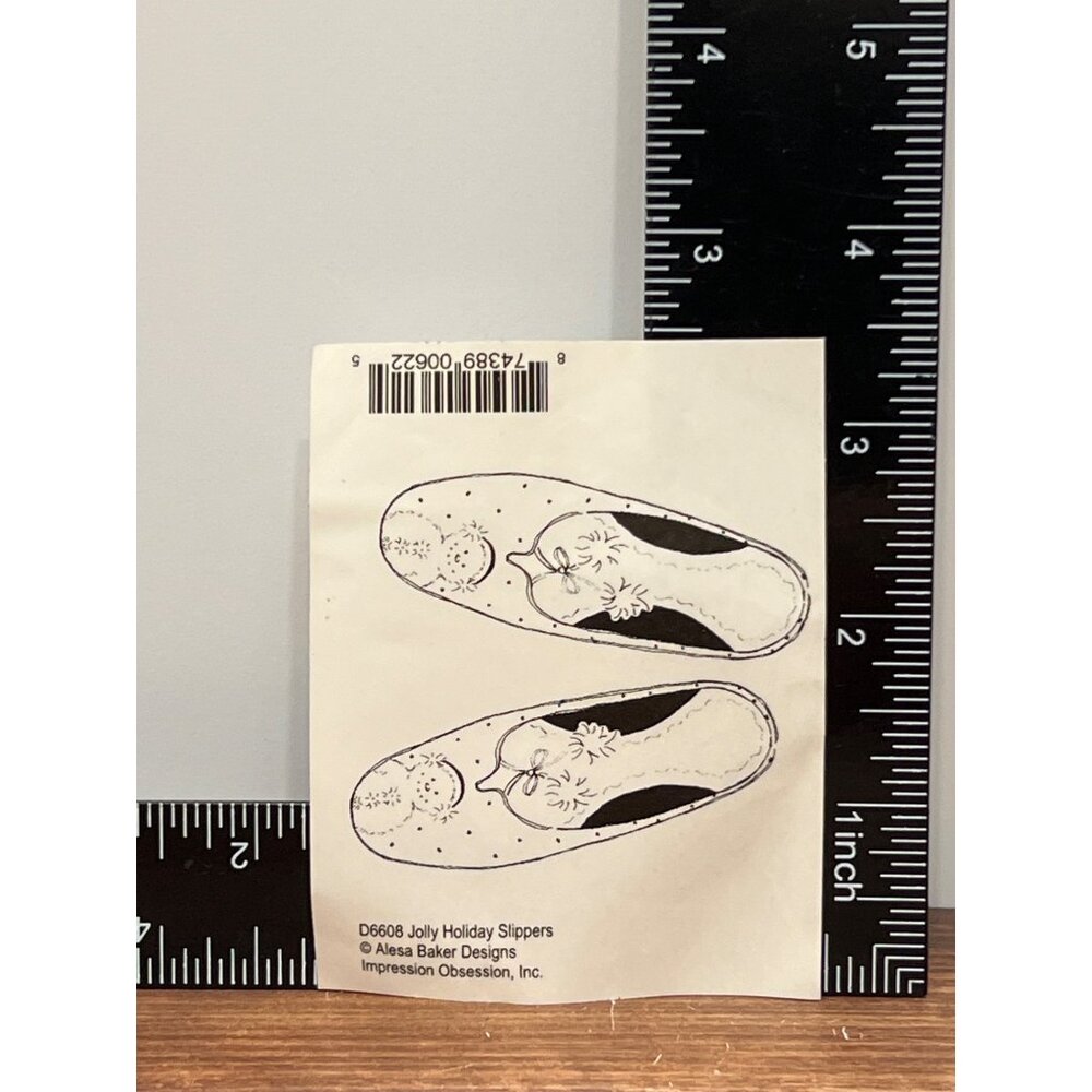 Jolly Holiday Slippers Rubber Stamp By Alesa Baker For Impression Obsession